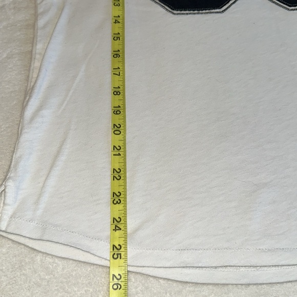 J Crew Football Navy White 83 three quarter sleeve top size  XL - Picture 11 of 14